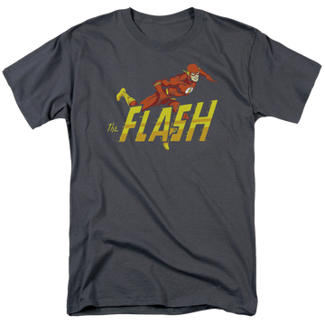 Black men's regular fit t-shirt with The Flash 8 Bit Flash graphic