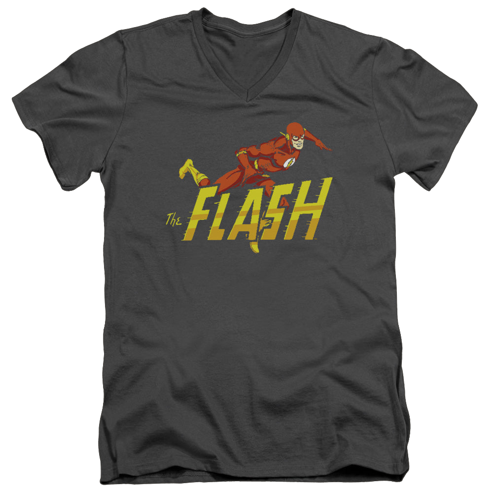 Flash, The 8 Bit Flash - Men's V-Neck T-Shirt Men's V-Neck T-Shirt The Flash