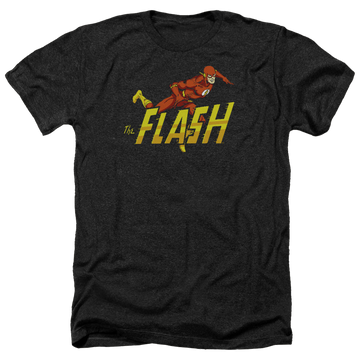 Charcoal men's heather t-shirt with The Flash 8 Bit Flash graphic