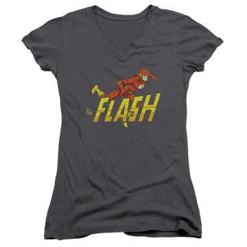 Flash, The 8 Bit Flash - Juniors V-Neck T-Shirt Juniors V-Neck T-Shirt The Flash