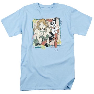 Light blue men's regular fit t-shirt with Harley Quinn Totally Harvey & Ivy graphic