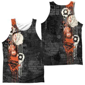 DC Comics Oh The Urbanity Men's All Over Print Tank Men's All Over Print Tank Justice League