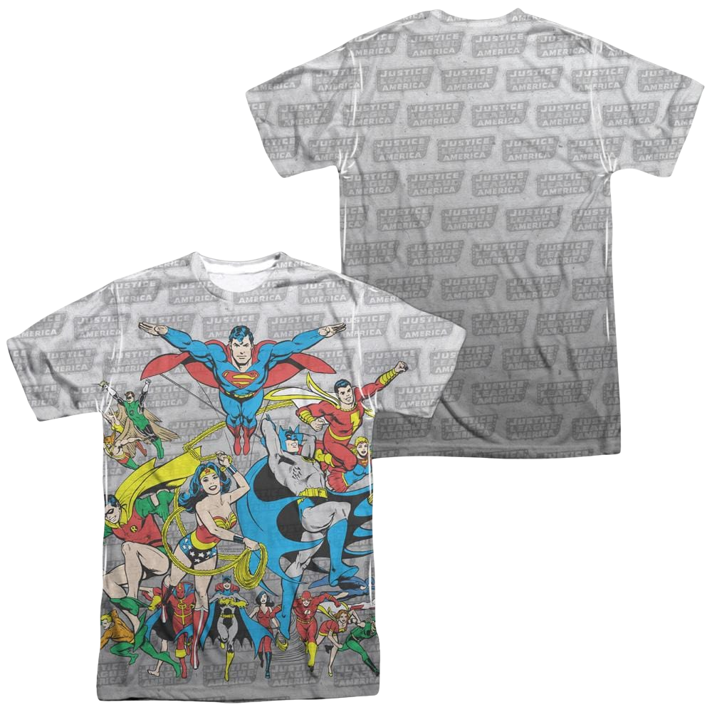 DC Comics Justice League Assemble Men's All Over Print T-Shirt Men's All-Over Print T-Shirt Justice League
