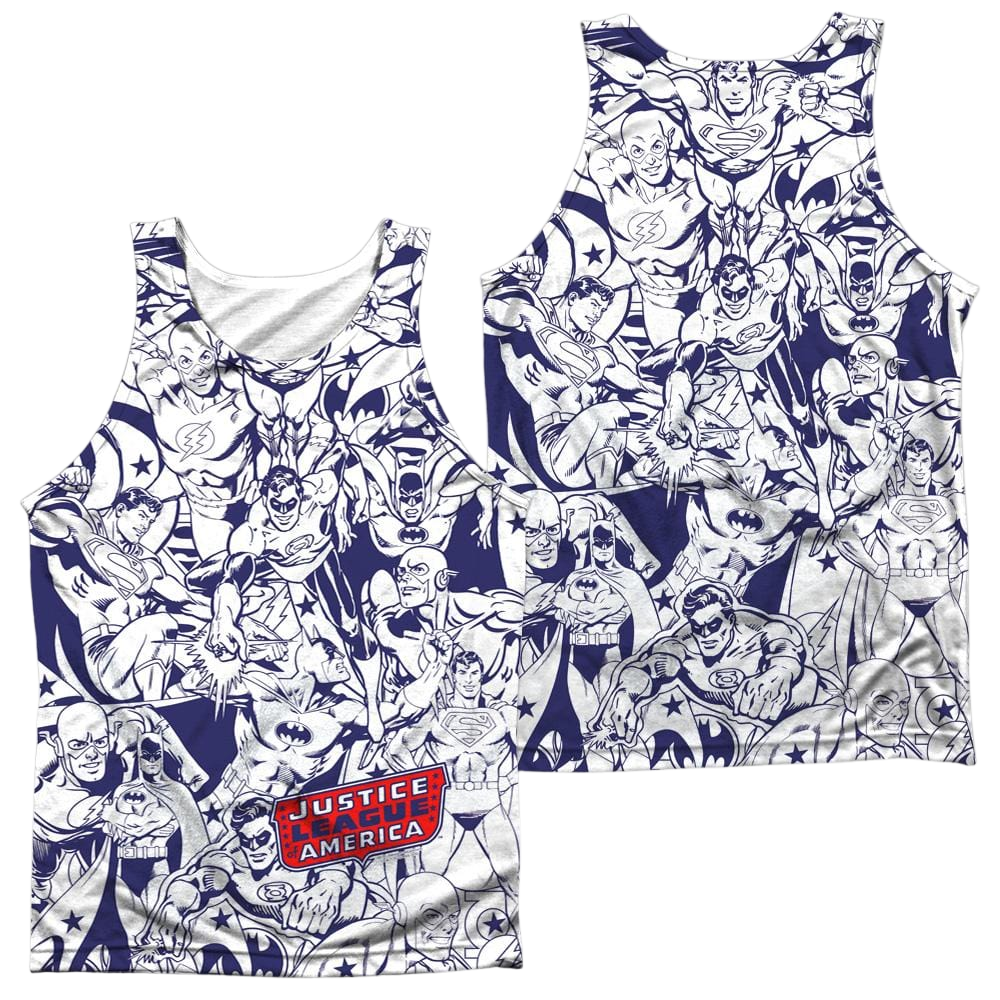 DC Comics Justice All Around Men's All Over Print Tank Men's All Over Print Tank Justice League
