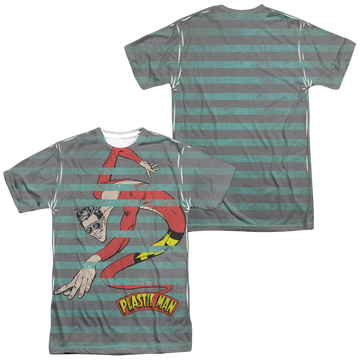 DC Comics Plastic Stripes Men's All Over Print T-Shirt Men's All-Over Print T-Shirt Plastic Man