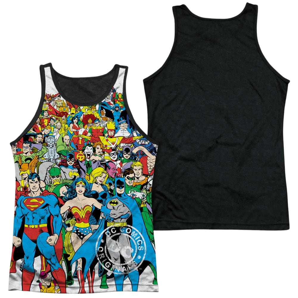 DC Comics Original Universe Men's Black Back Tank Men's Black Back Tank Justice League