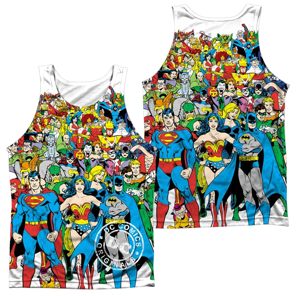DC Comics Original Universe Men's All Over Print Tank Men's All Over Print Tank Justice League