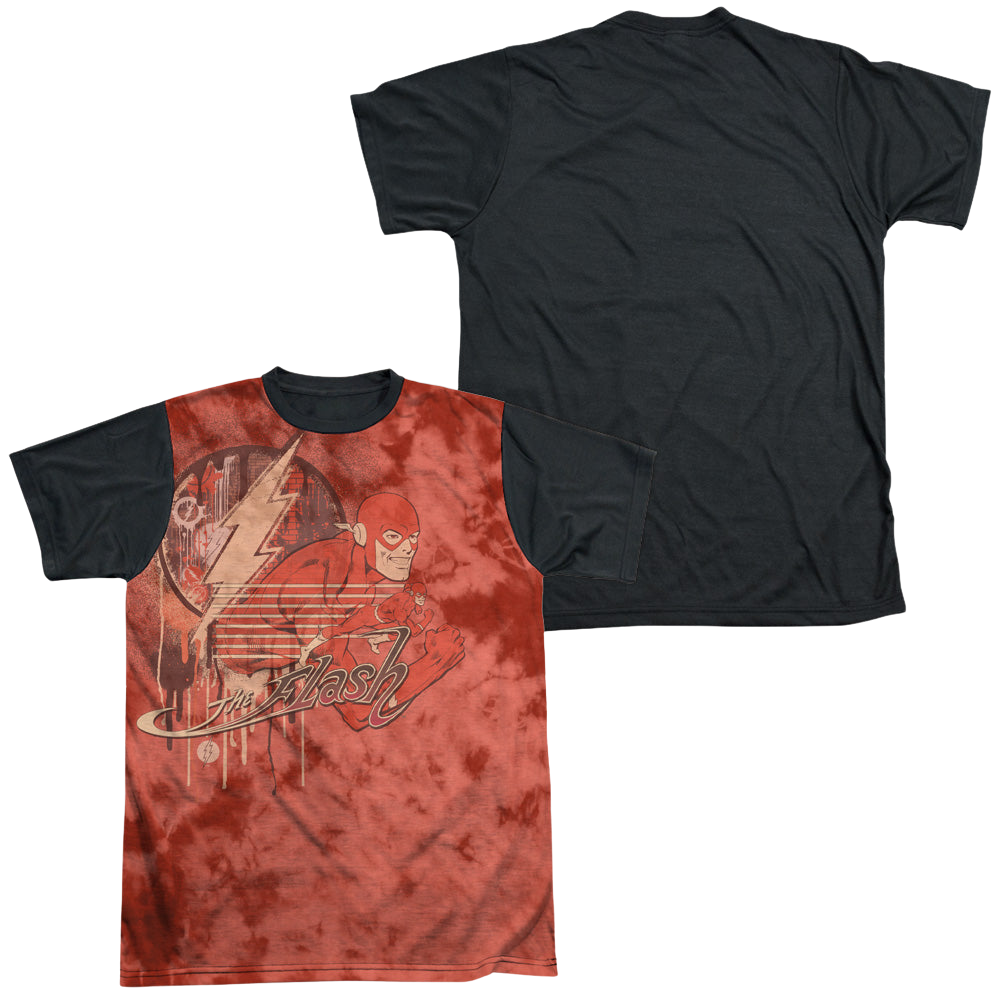 Flash, The Charge Ahead - Men's Black Back T-Shirt Men's Black Back T-Shirt The Flash