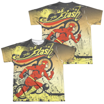 The Flash Just Passing Through youth all-over print t-shirt for ages 8 to 12