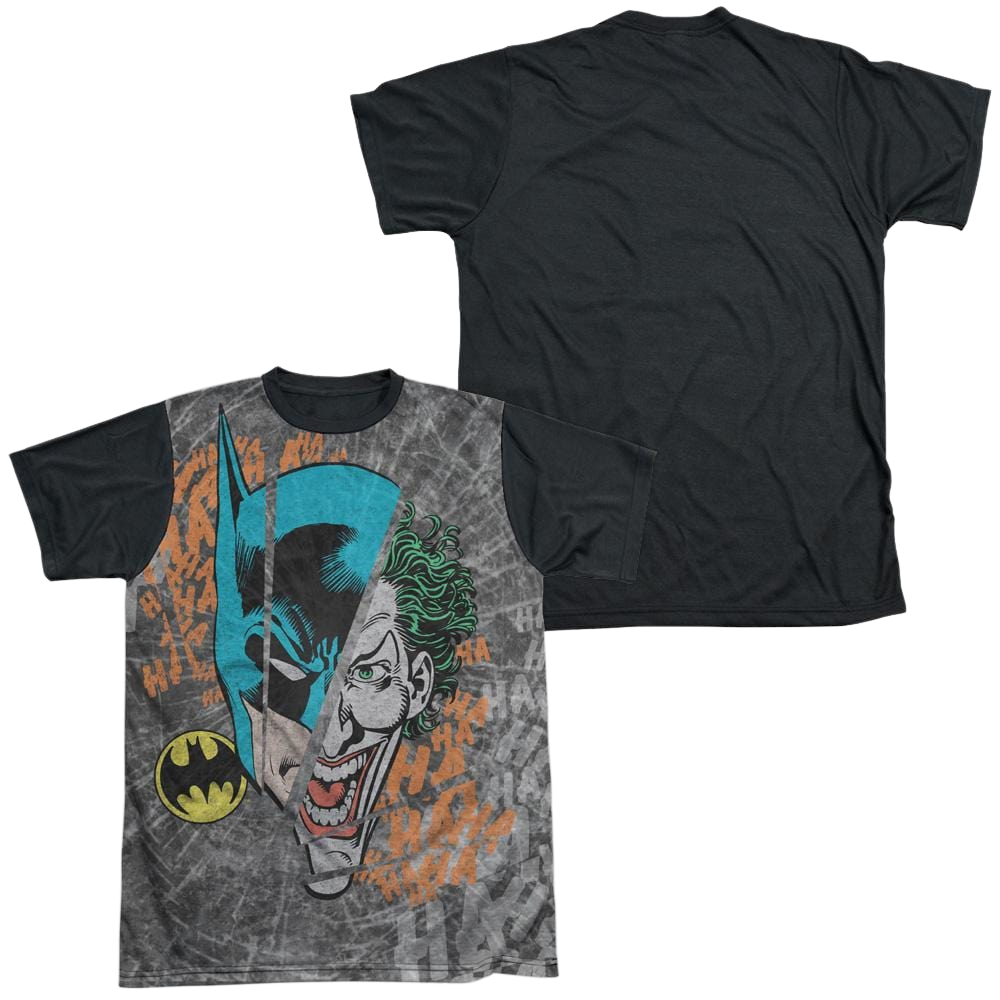 DC Comics Broken Visage - Men's Black Back T-Shirt Men's Black Back T-Shirt Batman