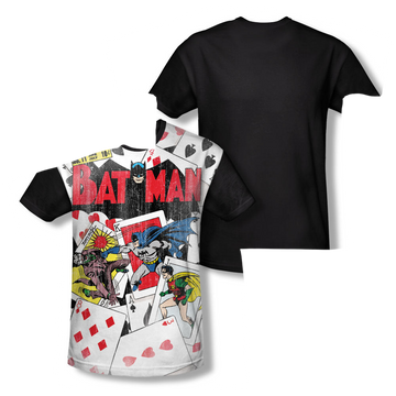 DC Batman Number 11 All Over - Youth Black Back T-Shirt Youth Black Back T-Shirt (Ages 8-12) Batman