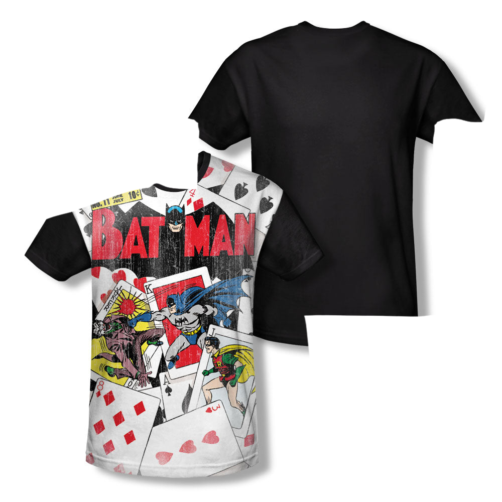 DC Batman Number 11 All Over - Youth Black Back T-Shirt Youth Black Back T-Shirt (Ages 8-12) Batman