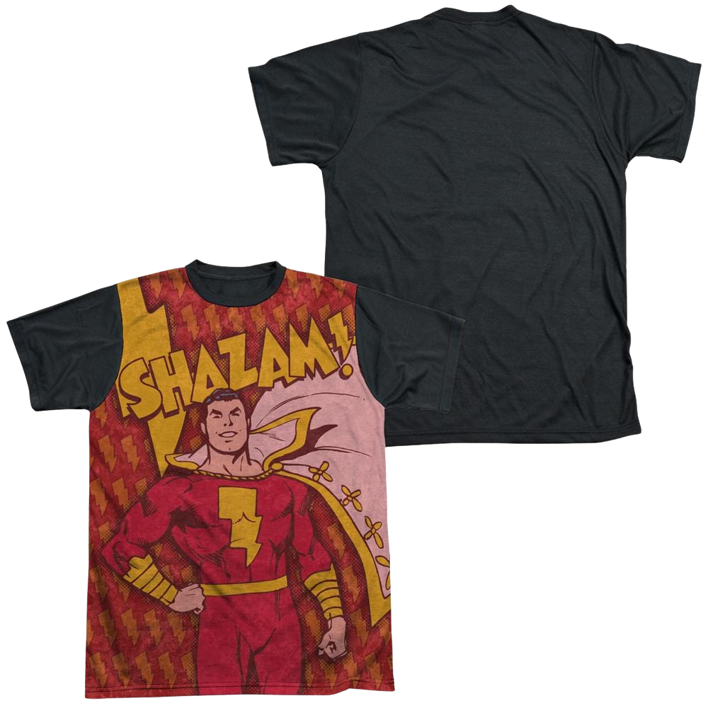DC Comics Shazam Bolts - Men's Black Back T-Shirt Men's Black Back T-Shirt Shazam