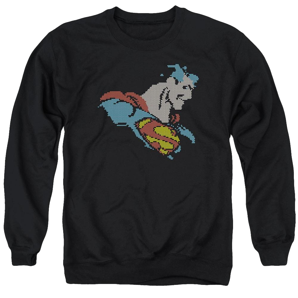DC Comics Lite Brite Superman - Men's Crewneck Sweatshirt Men's Crewneck Sweatshirt Superman