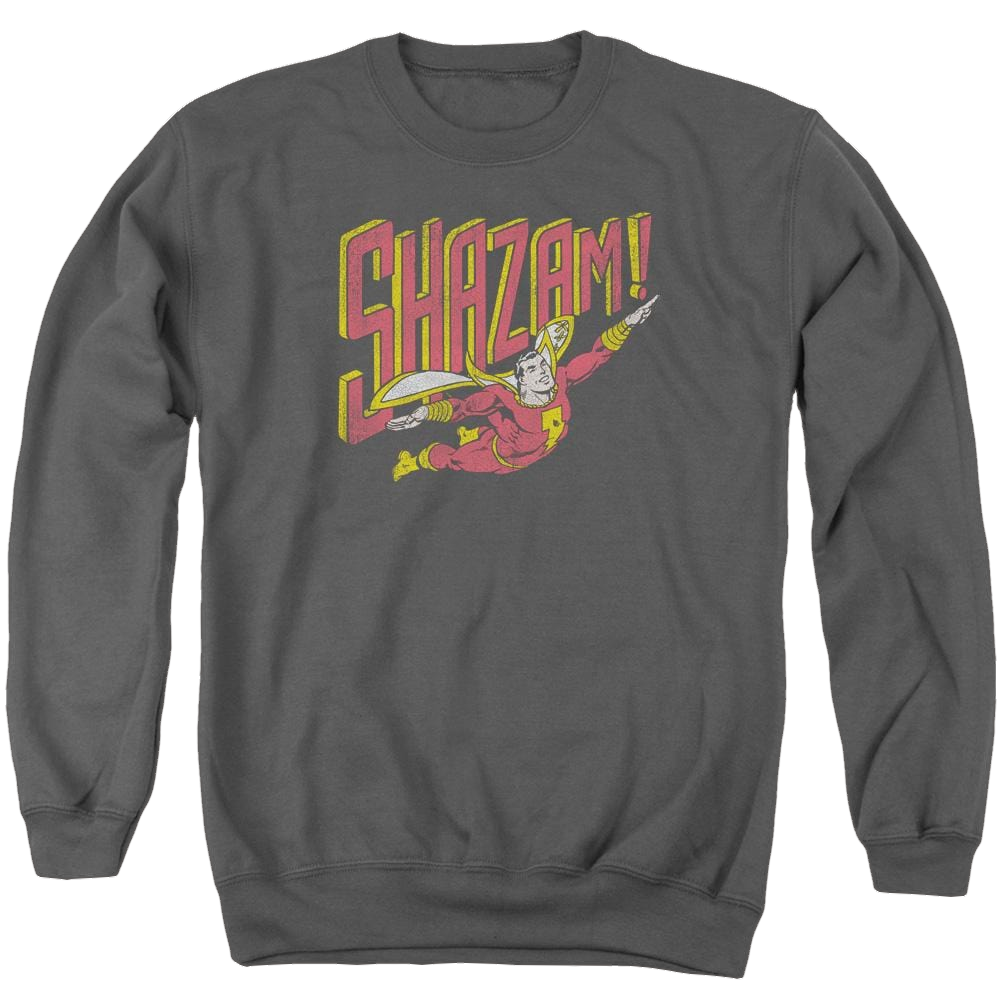 DC Comics Retro Marvel - Men's Crewneck Sweatshirt Men's Crewneck Sweatshirt Shazam