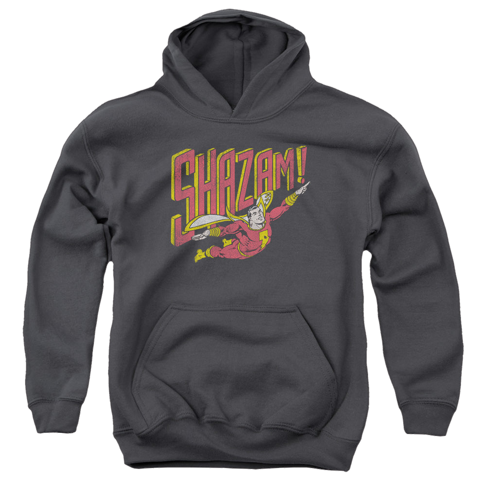 Shazam Retro Marvel - Youth Hoodie Youth Hoodie (Ages 8-12) Shazam