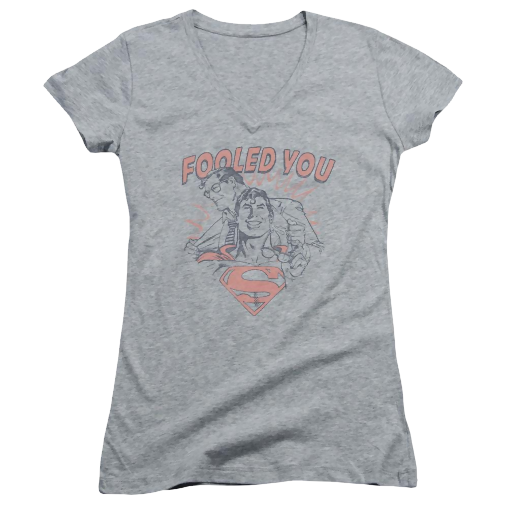 DC Comics Fooled You - Juniors V-Neck T-Shirt Juniors V-Neck T-Shirt Superman