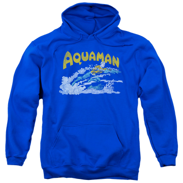 Royal pullover hoodie with Aquaman Aqua Swim graphic