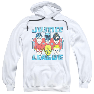DC Comics Faces Of Justice - Pullover Hoodie Pullover Hoodie Justice League