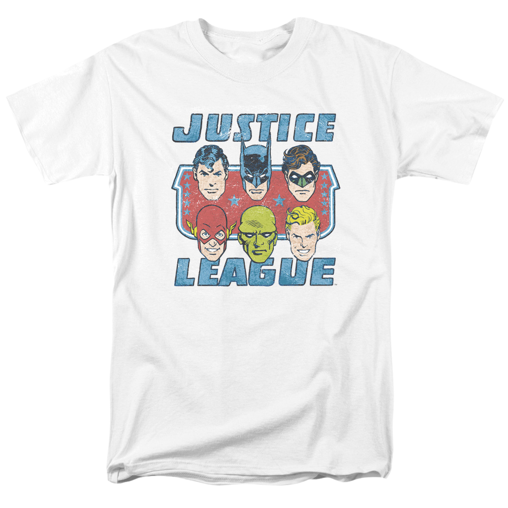 DC Comics Faces Of Justice - Men's Regular Fit T-Shirt Men's Regular Fit T-Shirt Justice League