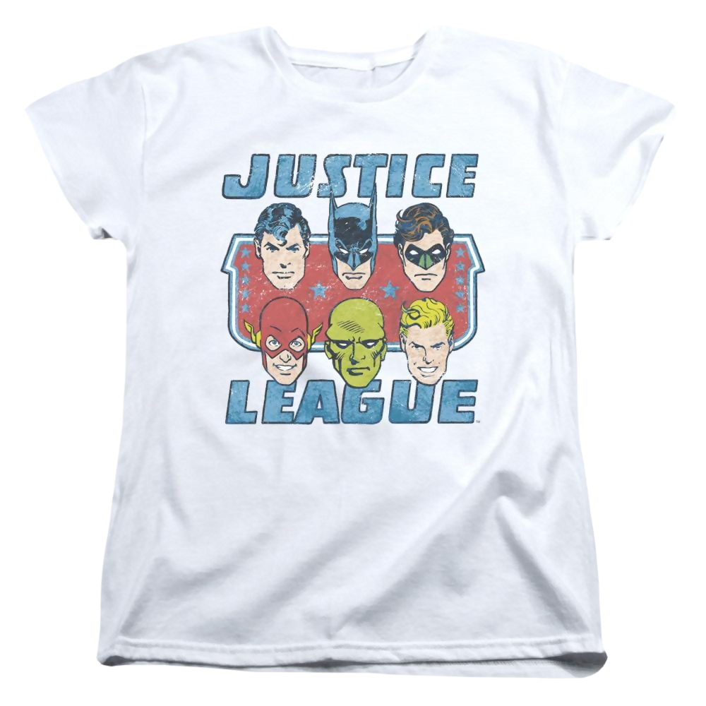 DC Comics Faces Of Justice - Women's T-Shirt Women's T-Shirt Justice League