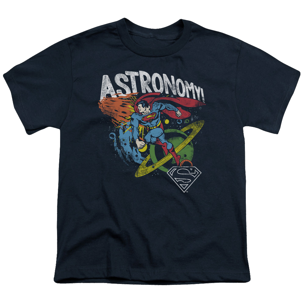 Superman Astronomy - Youth T-Shirt Youth T-Shirt (Ages 8-12) Superman