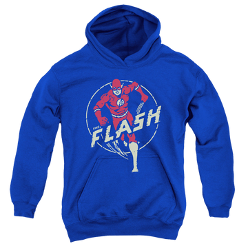 Royal youth hoodie for ages 8 to 12 with Flash Comics graphic