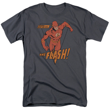 Charcoal men's regular fit t-shirt with The Flash Whirlwind graphic