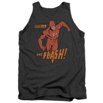 Charcoal men's tank with The Flash Whirlwind graphic