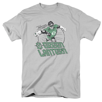 Silver men's regular fit t-shirt with Green Lantern Cosmic Hero graphic