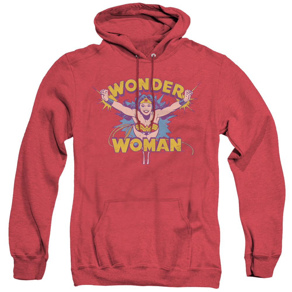 Wonder Woman Flying Through - Heather Pullover Hoodie Heather Pullover Hoodie Wonder Woman