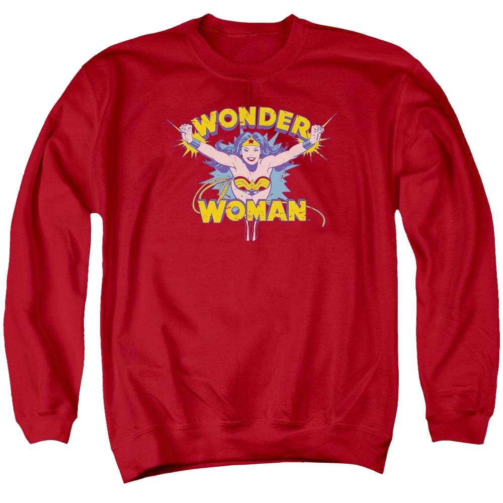 DC Comics Flying Through - Men's Crewneck Sweatshirt Men's Crewneck Sweatshirt Wonder Woman