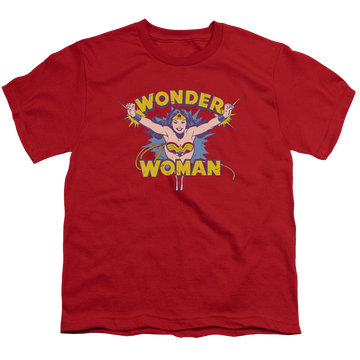 Wonder Woman Flying Through - Youth T-Shirt Youth T-Shirt (Ages 8-12) Wonder Woman