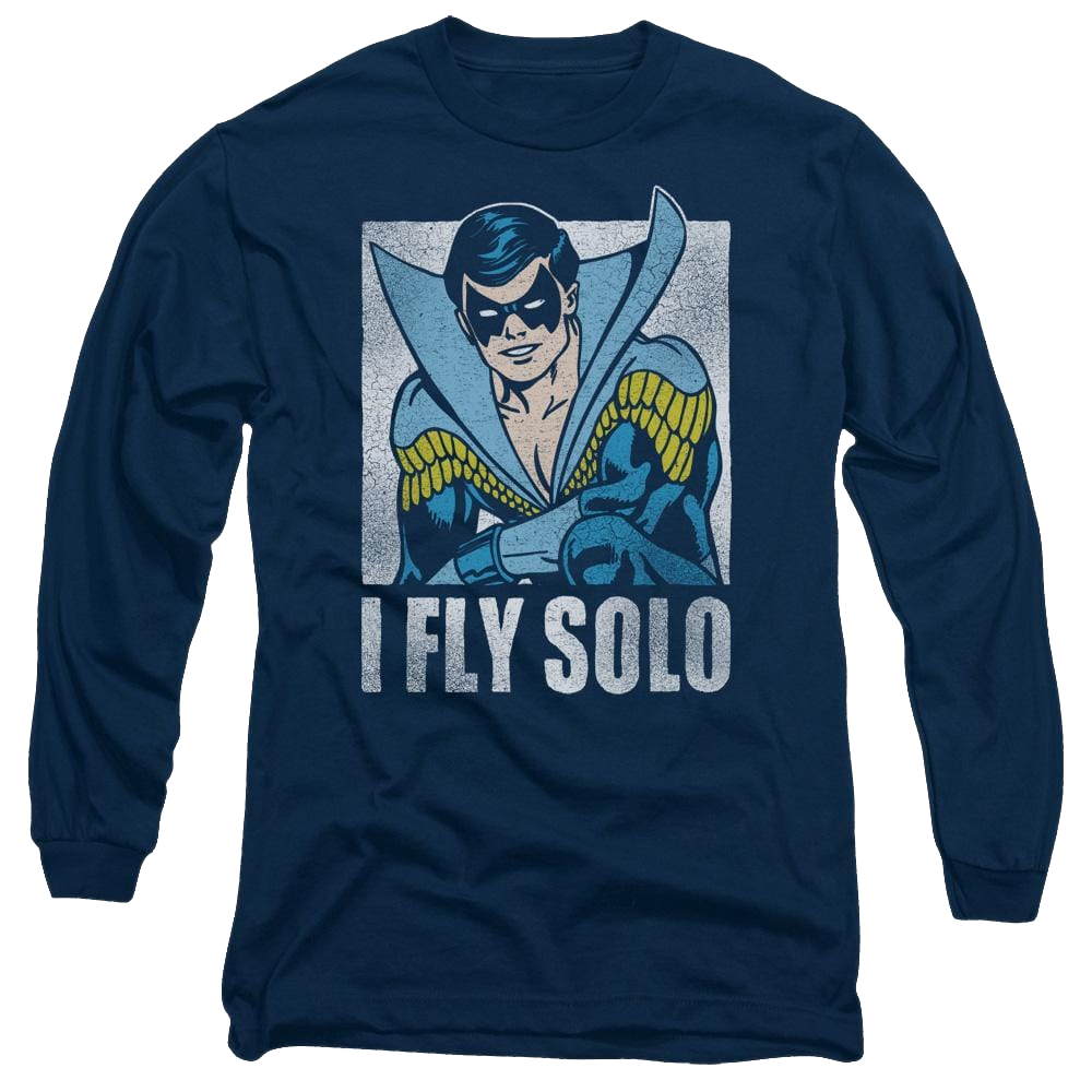DC Comics Fly Solo - Men's Long Sleeve T-Shirt Men's Long Sleeve T-Shirt Nightwing