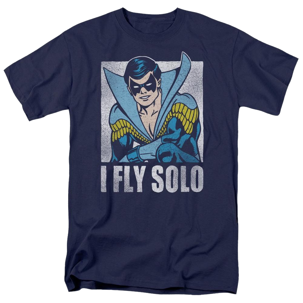 DC Comics Fly Solo - Men's Regular Fit T-Shirt Men's Regular Fit T-Shirt Nightwing