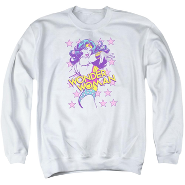 White men's crewneck sweatshirt with Superman DC Comics Valiant graphic