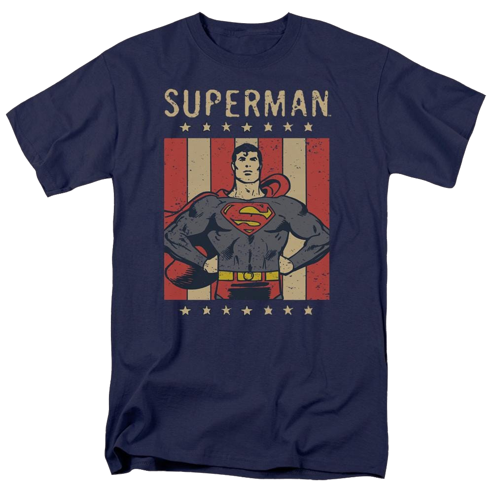 DC Comics Retro Liberty - Men's Regular Fit T-Shirt Men's Regular Fit T-Shirt Superman