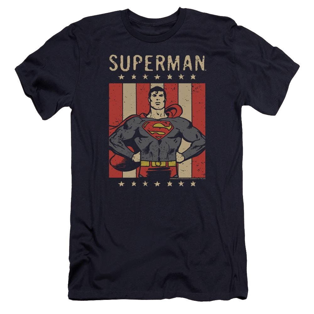 DC Comics Retro Liberty - Men's Premium Slim Fit T-Shirt Men's Premium Slim Fit T-Shirt Superman
