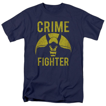 Navy men's regular fit t-shirt with Batman DC Comics Fight Crime graphic