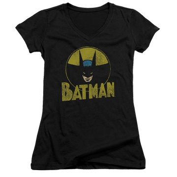 DC Comics Circle Bat - Juniors V-Neck T-Shirt Juniors V-Neck T-Shirt Batman