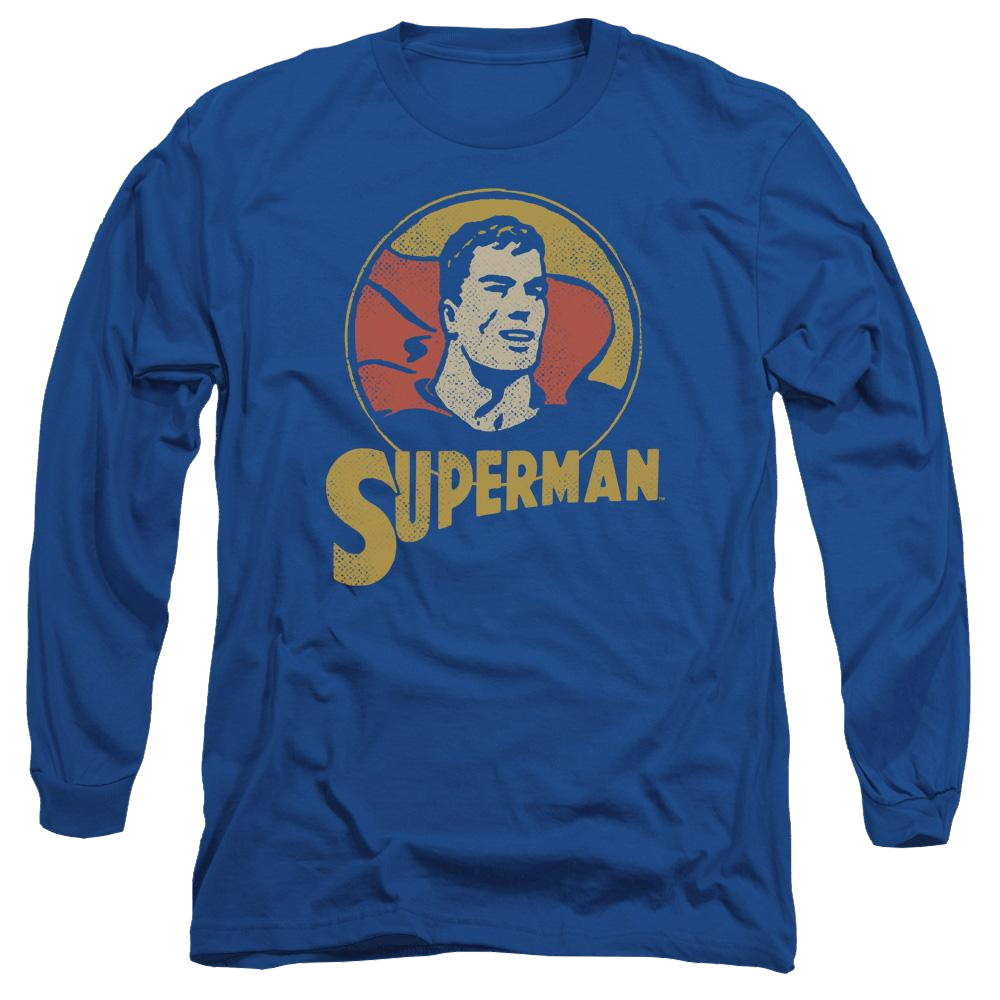 DC Comics Super Circle - Men's Long Sleeve T-Shirt Men's Long Sleeve T-Shirt Superman