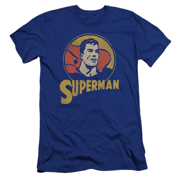 Royal men's premium slim fit t-shirt with Superman DC Comics Super Circle graphic