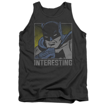 Charcoal men's tank with DC Comics Interesting graphic