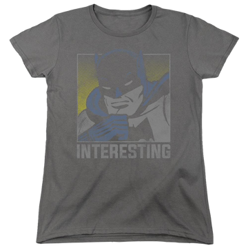 Charcoal women's t-shirt with DC Comics Interesting graphic