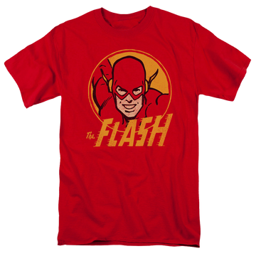 Red men's regular fit t-shirt with Flash Circle graphic