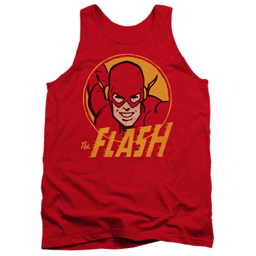 Red men's tank with Flash Circle graphic