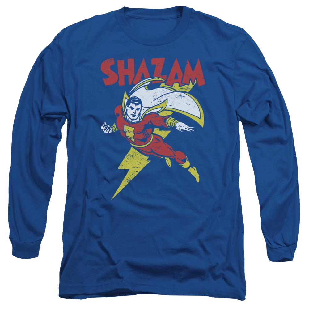 DC Comics Lets Fly - Men's Long Sleeve T-Shirt Men's Long Sleeve T-Shirt Shazam
