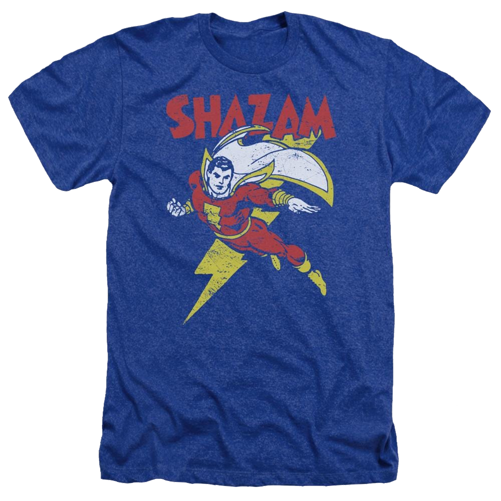 DC Comics Lets Fly - Men's Heather T-Shirt Men's Heather T-Shirt Shazam