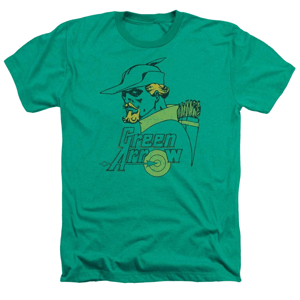 DC Comics Close Up - Men's Heather T-Shirt Men's Heather T-Shirt Green Arrow