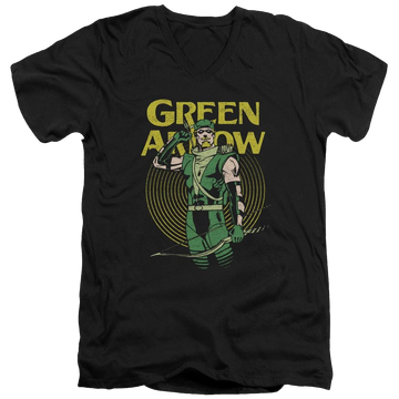 DC Comics Pull - Men's V-Neck T-Shirt Men's V-Neck T-Shirt Green Arrow
